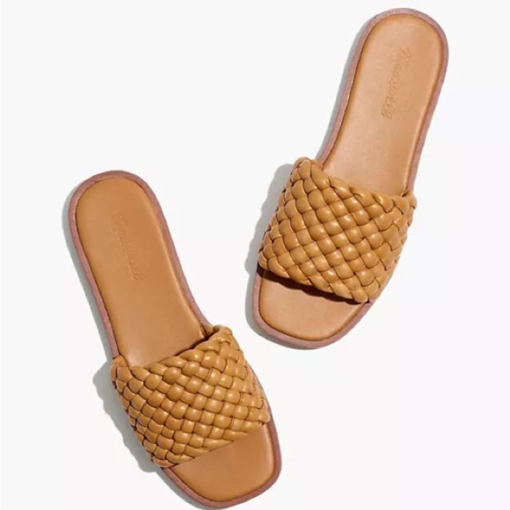 Madewell Suzi Woven Slide Sandal in Tan size 8 Narrow